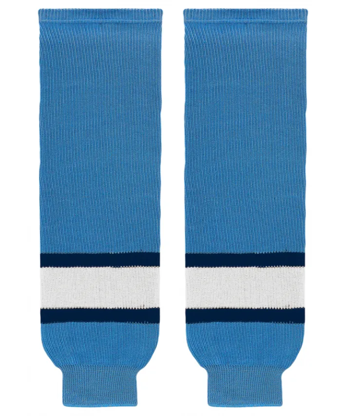 Athletic Knit (AK) HS630-828 2008 Pittsburgh Penguins Third Sky Blue Knit Ice Hockey Socks