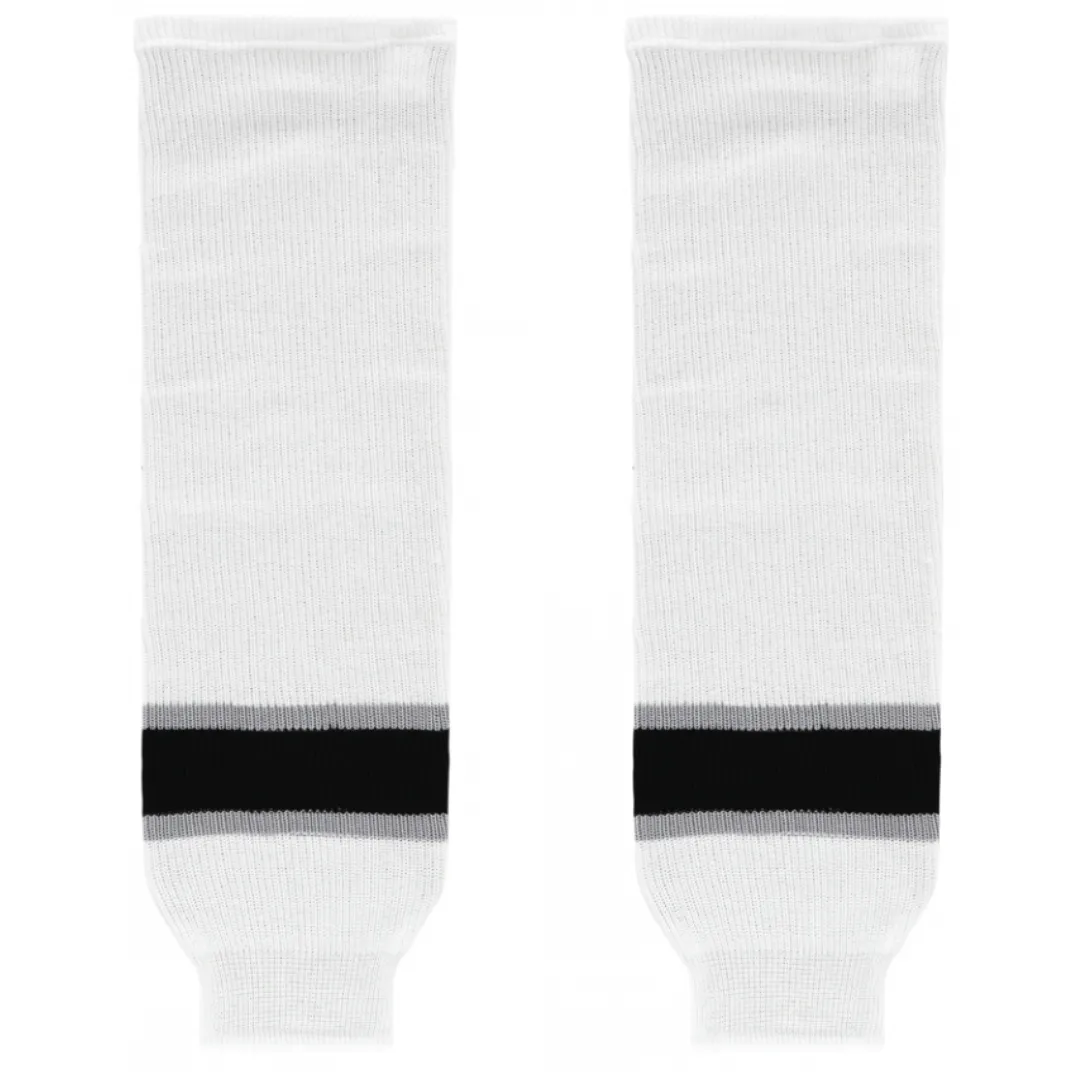 Athletic Knit (AK) HS630-942 Ontario Reign White Knit Ice Hockey Socks