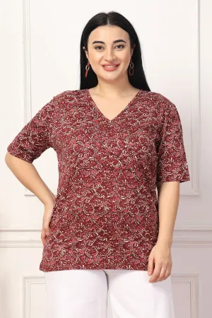 Autumn Blossom Maternity Zipless Feeding Top