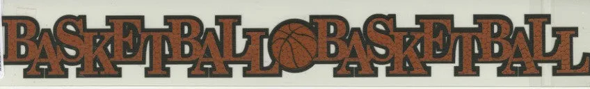 Basketball Text Layered Die Cut