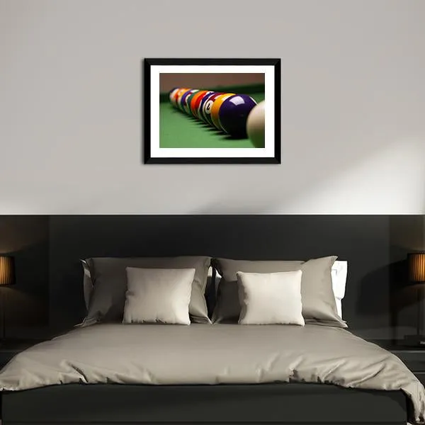 Billiard Balls In A Row Canvas Wall Art