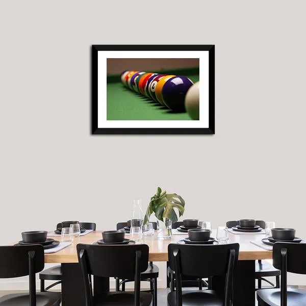 Billiard Balls In A Row Canvas Wall Art