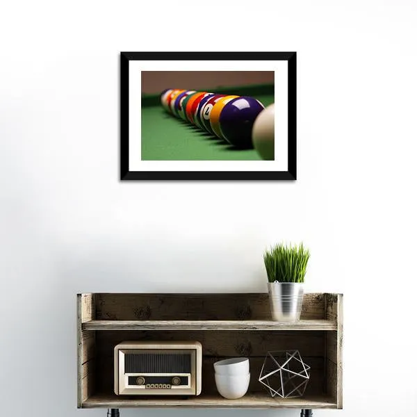 Billiard Balls In A Row Canvas Wall Art