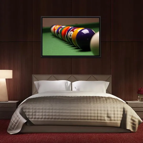 Billiard Balls In A Row Canvas Wall Art