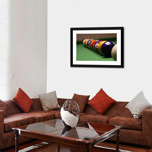 Billiard Balls In A Row Canvas Wall Art