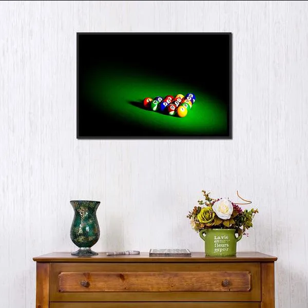 Billiard Balls Under Light Canvas Wall Art