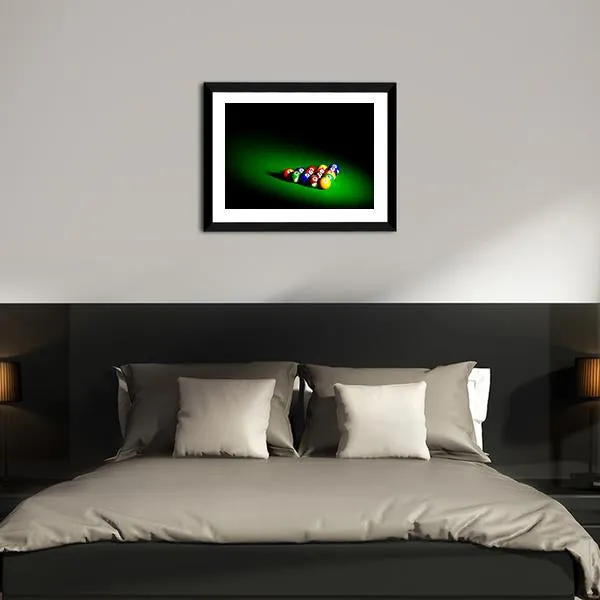 Billiard Balls Under Light Canvas Wall Art