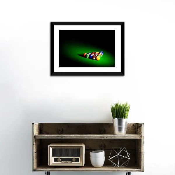 Billiard Balls Under Light Canvas Wall Art