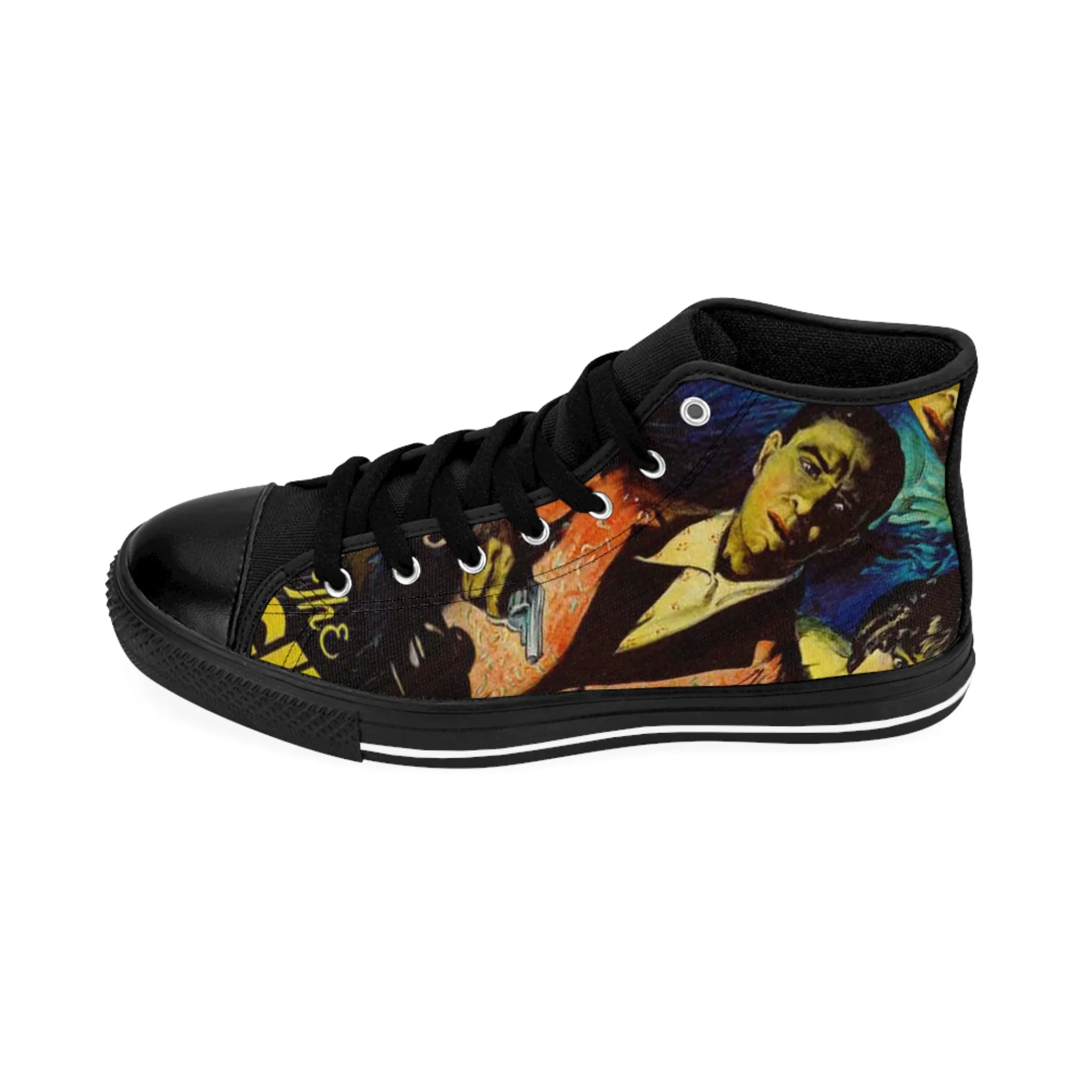 Black Cinema Crew Shoe: Men's High-top Sneakers