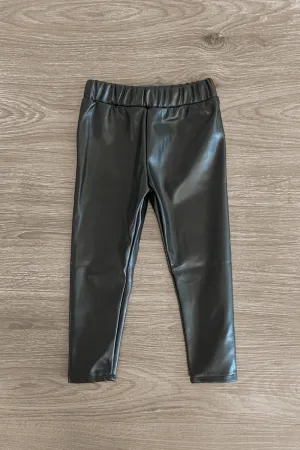 Black Faux Leather Pants