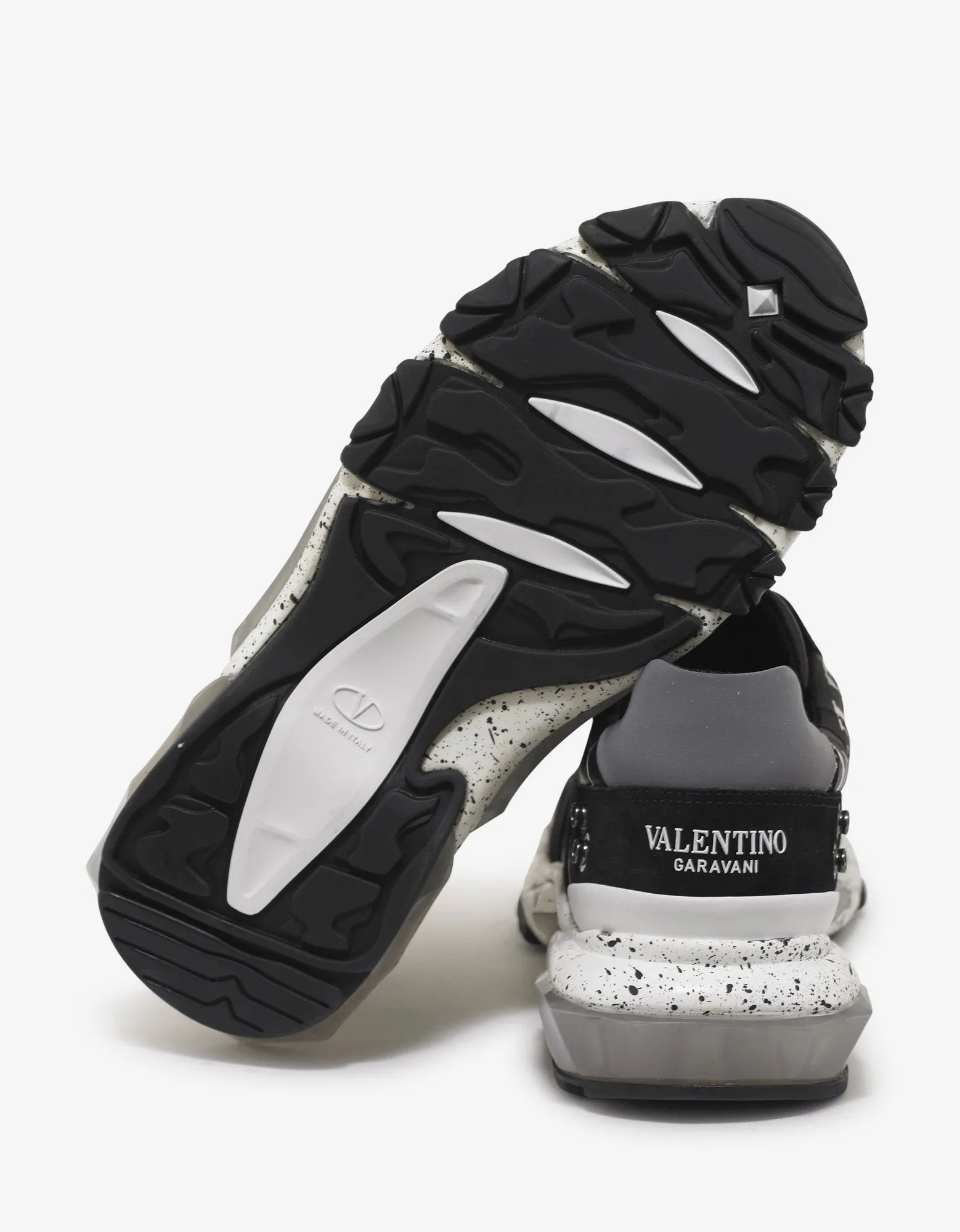 Black VLTN Camo Bounce Trainers with Attachment