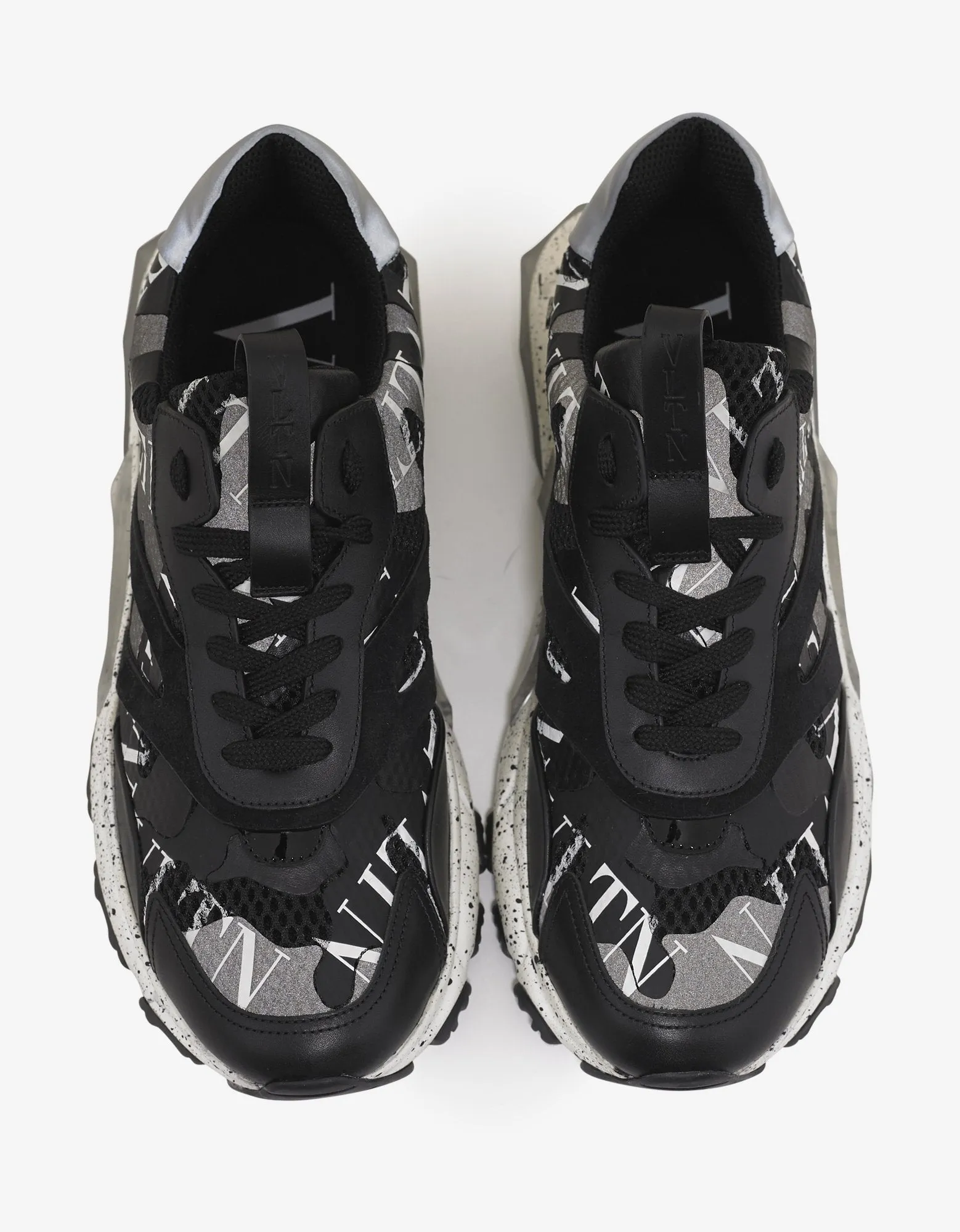 Black VLTN Camo Bounce Trainers with Attachment