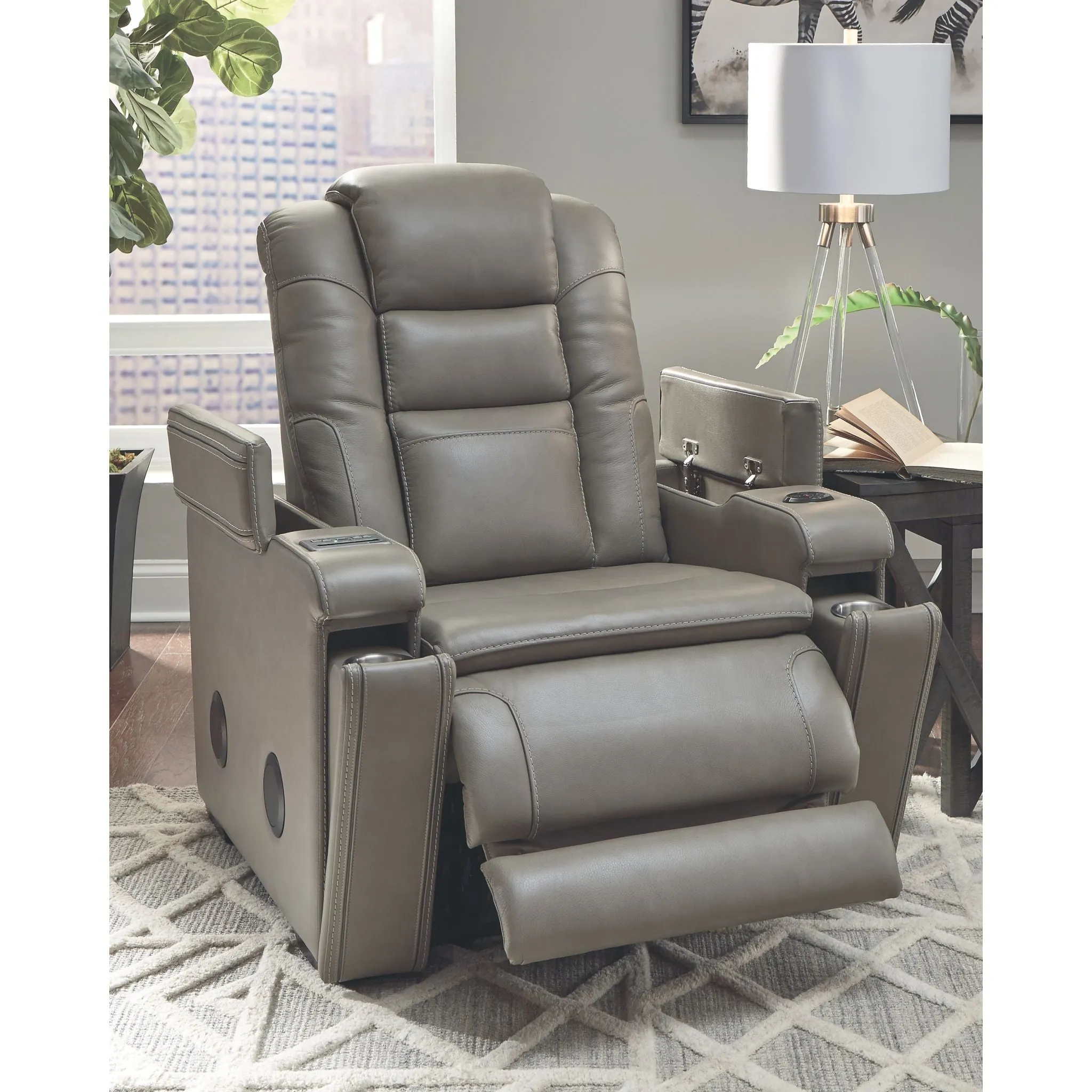 Boerna Power Recliner with Adjustable Headrest