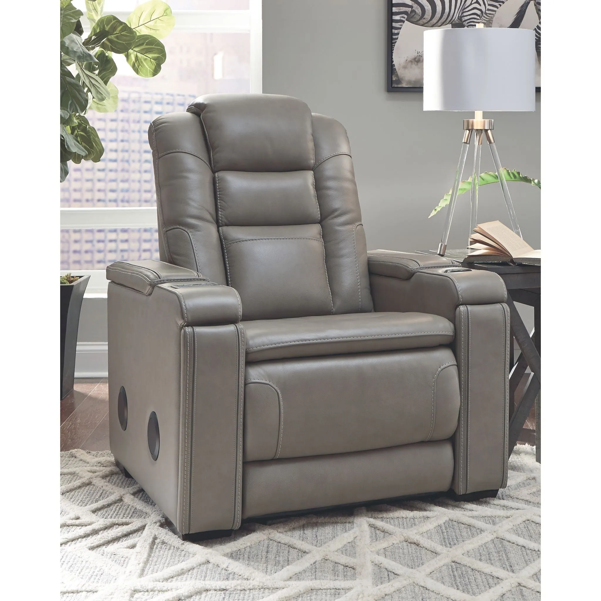 Boerna Power Recliner with Adjustable Headrest