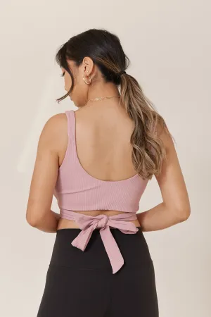 Bow Back Bralette - Rose