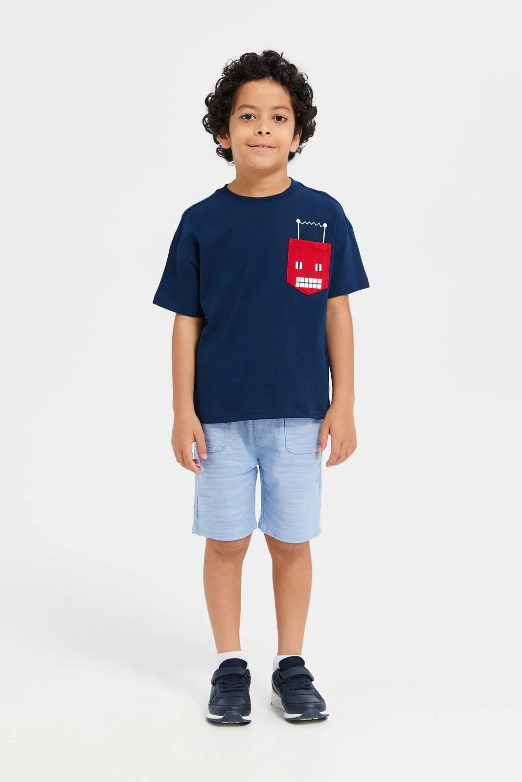 Boys Blue Pull On Short