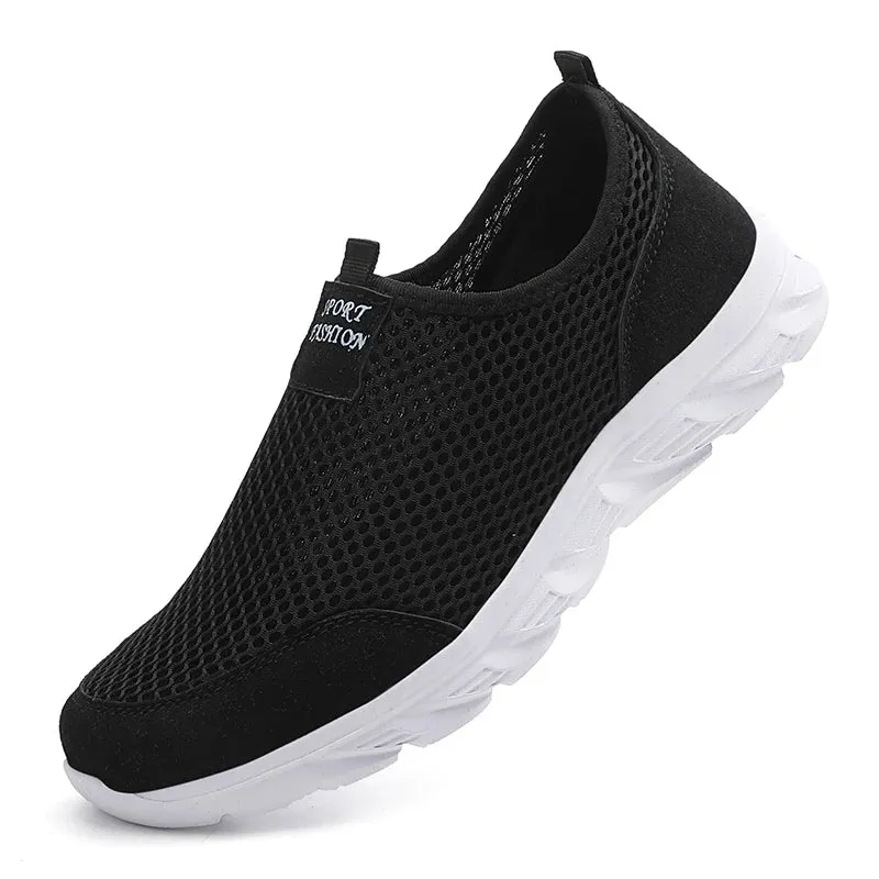 Breathable Summer Summer Sneakers Men Casual Sport Shoes Light Weight Mesh Footwear For Running Slip On Walking Shoes