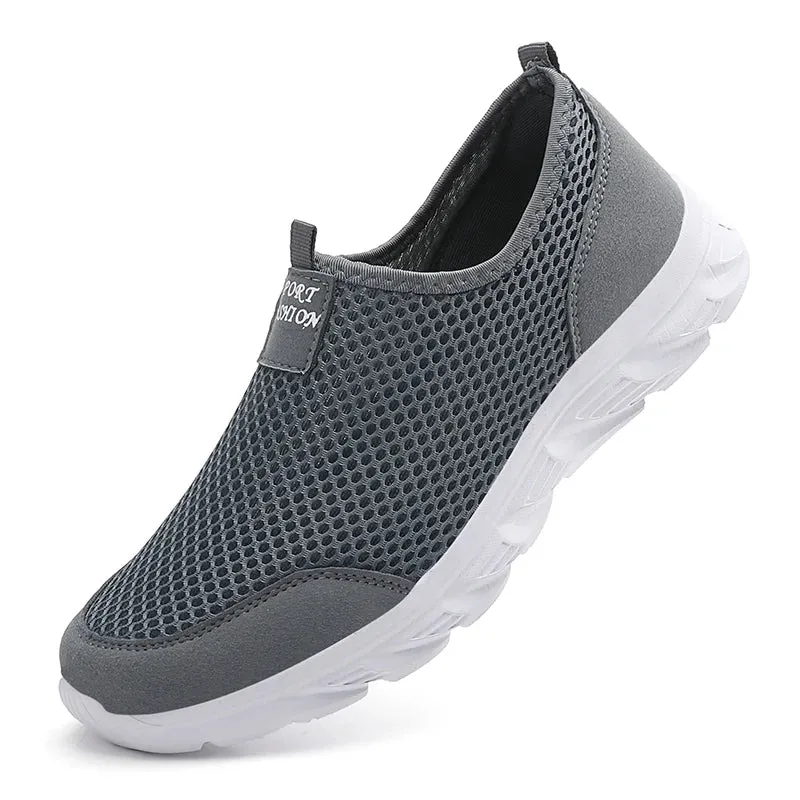 Breathable Summer Summer Sneakers Men Casual Sport Shoes Light Weight Mesh Footwear For Running Slip On Walking Shoes