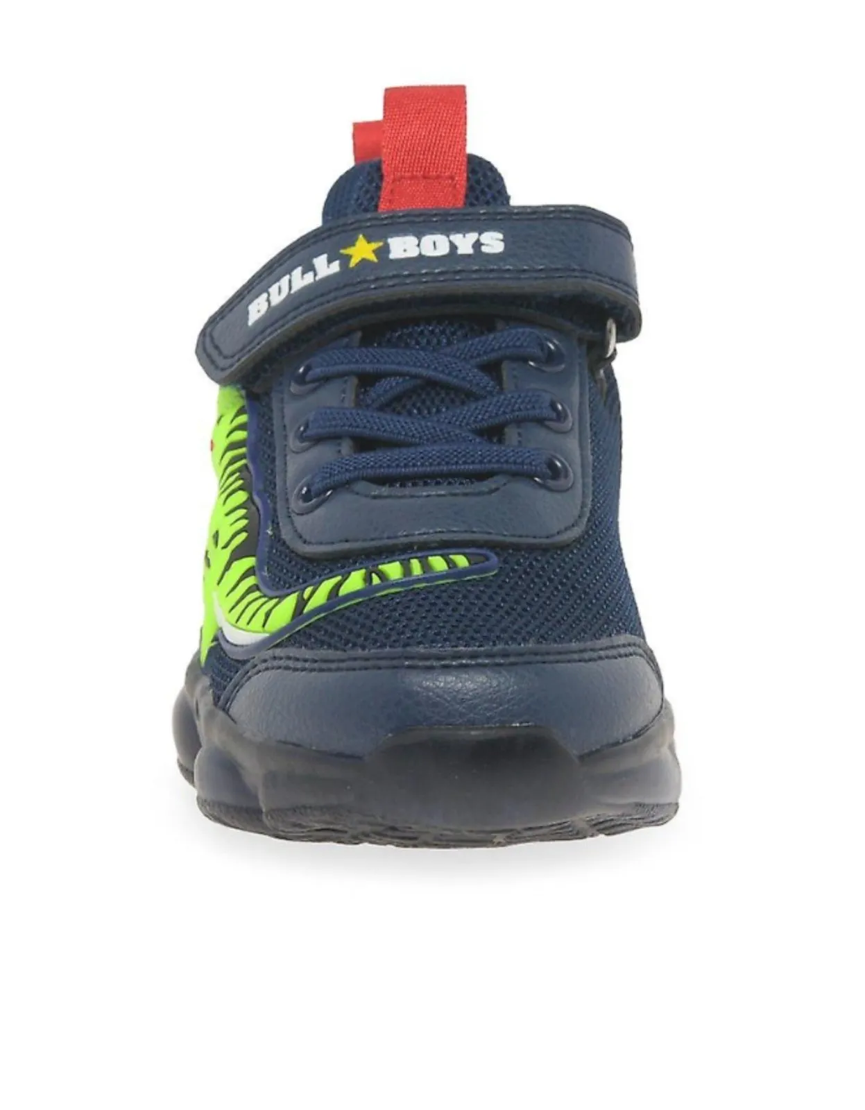 Bull BOYS Light Up Navy and Red Dinosaur Sneakers