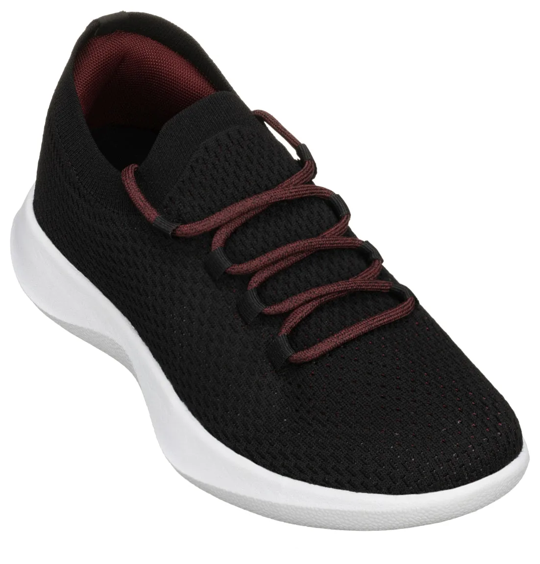 CALTO - Q085 - 2.4 Inches Taller (Black/Red) - Ultra Lightweight Sneakers