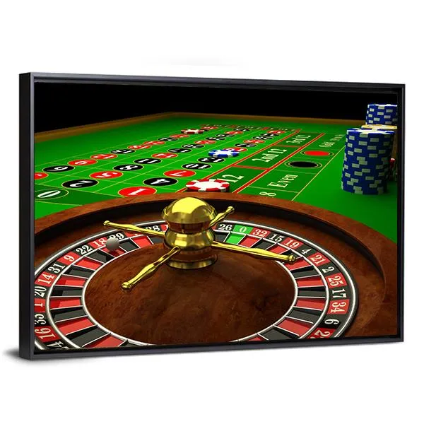 Casino Roulette Canvas Wall Art