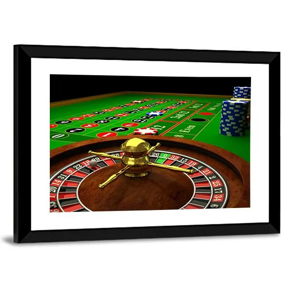 Casino Roulette Canvas Wall Art