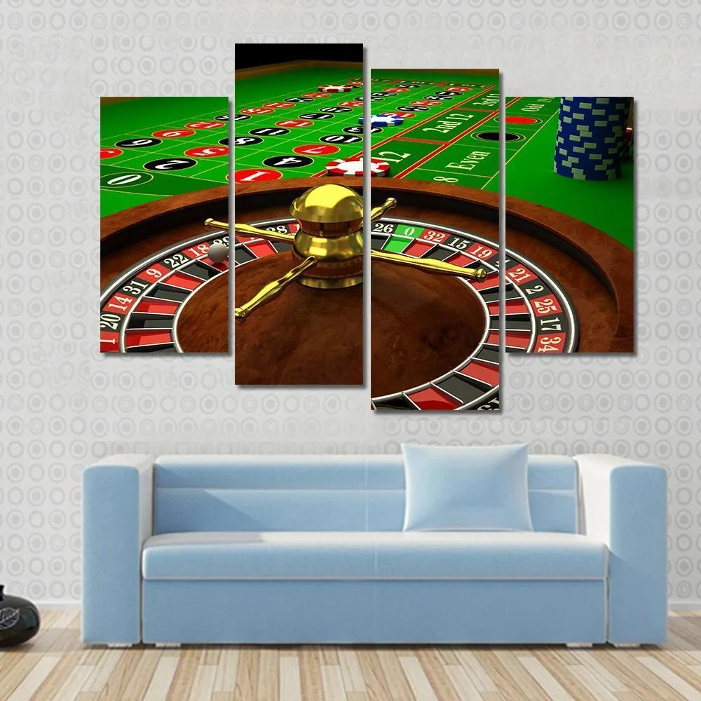 Casino Roulette Canvas Wall Art