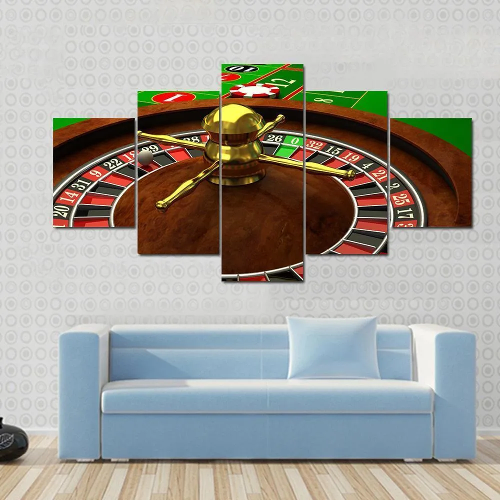 Casino Roulette Canvas Wall Art