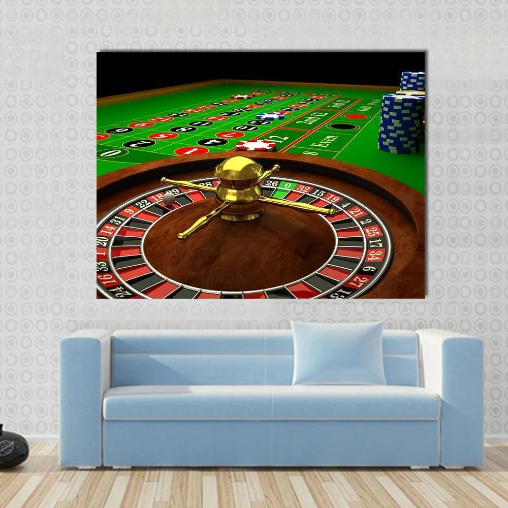 Casino Roulette Canvas Wall Art