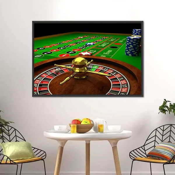 Casino Roulette Canvas Wall Art