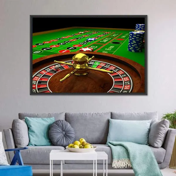 Casino Roulette Canvas Wall Art