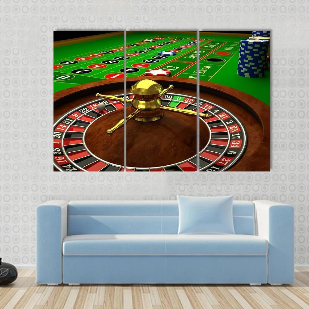 Casino Roulette Canvas Wall Art