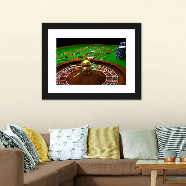 Casino Roulette Canvas Wall Art