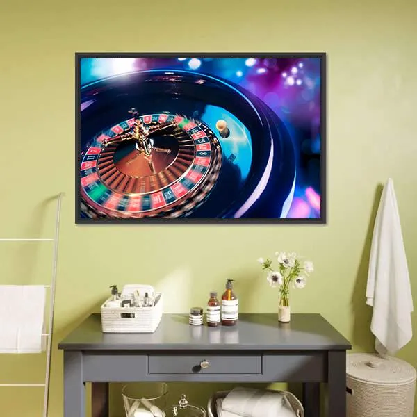 Casino Roulette In Motion Canvas Wall Art