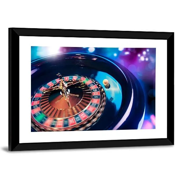 Casino Roulette In Motion Canvas Wall Art