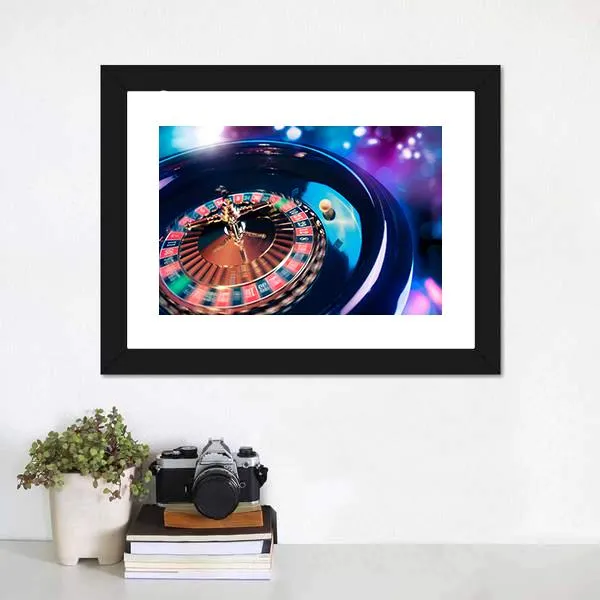 Casino Roulette In Motion Canvas Wall Art