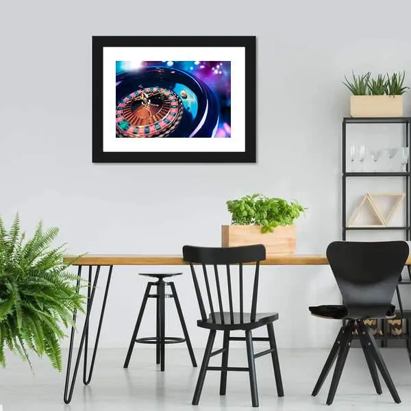 Casino Roulette In Motion Canvas Wall Art