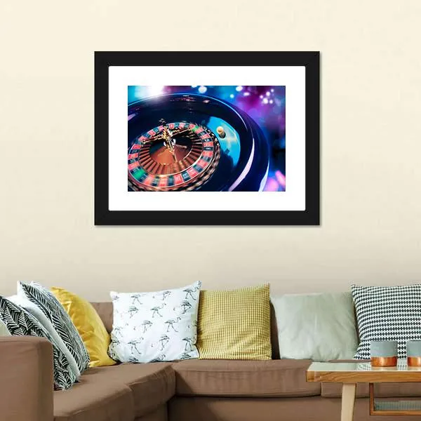 Casino Roulette In Motion Canvas Wall Art