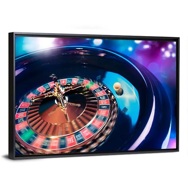 Casino Roulette In Motion Canvas Wall Art