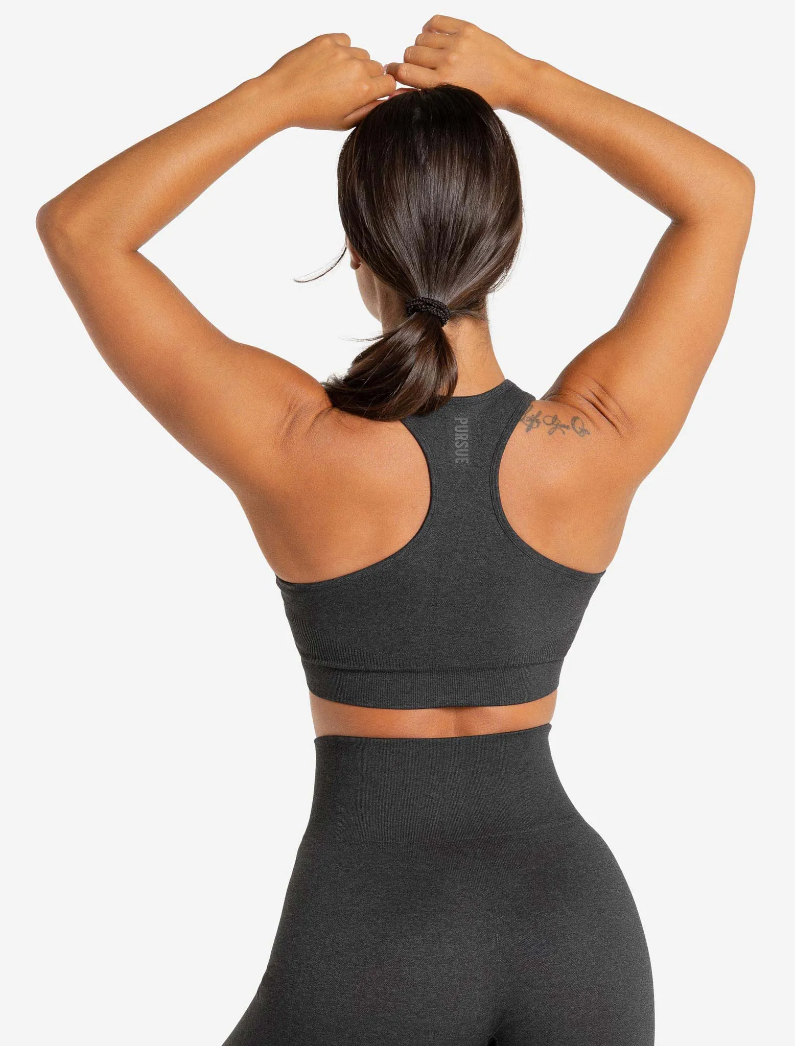 Core Seamless Sports Bra - Black Marl