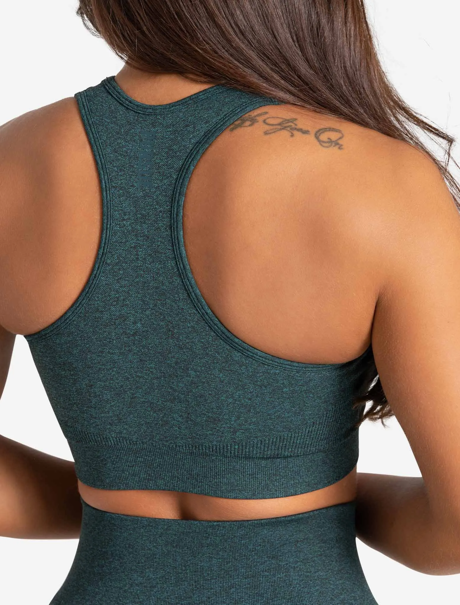 Core Seamless Sports Bra - Teal Marl