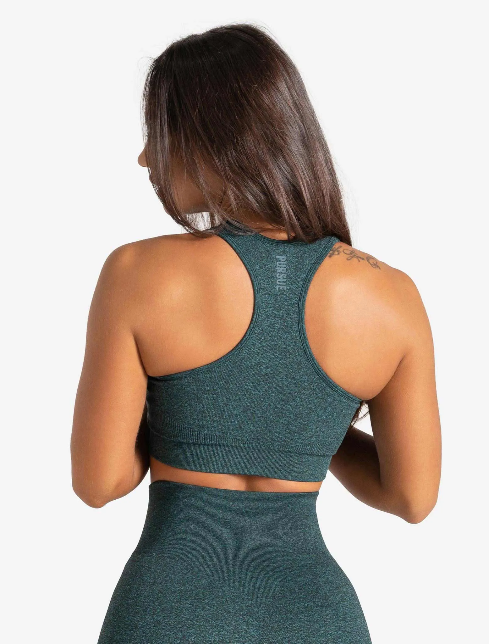 Core Seamless Sports Bra - Teal Marl