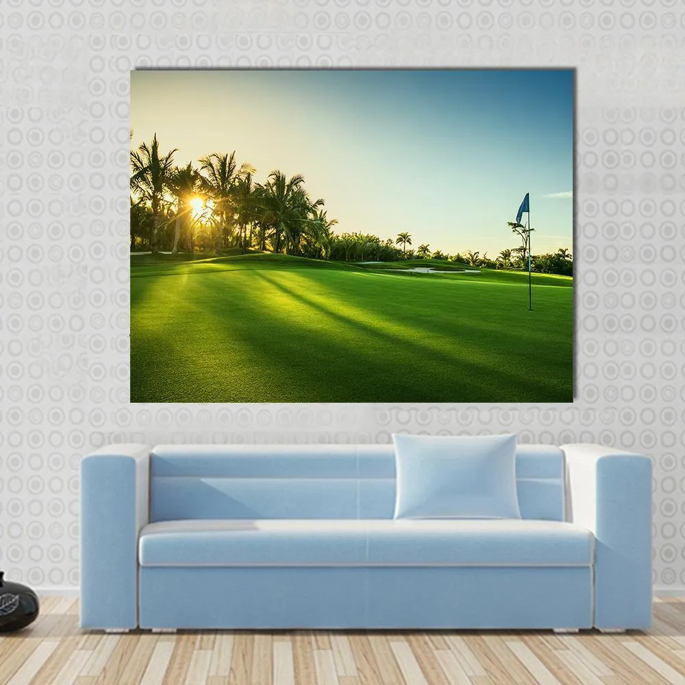 Countryside Golf Course Canvas Wall Art