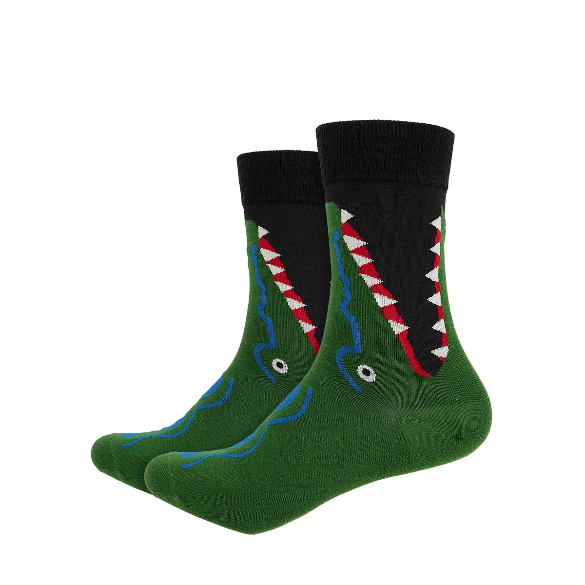 Crocodile Printed Crew Length Socks