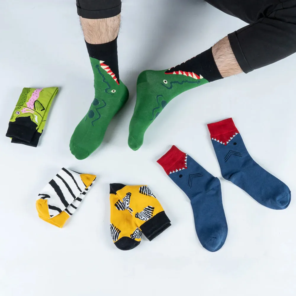 Crocodile Printed Crew Length Socks