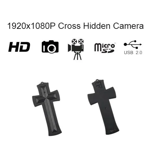 Cross Hidden Spy Camera with built in DVR