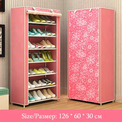 Eight Layers Modern Minimalist Thicken Non-woven Shoe Storage Cabinet Creative DIY Assembly Dustproof  Shoe Organizer Shelf Rack