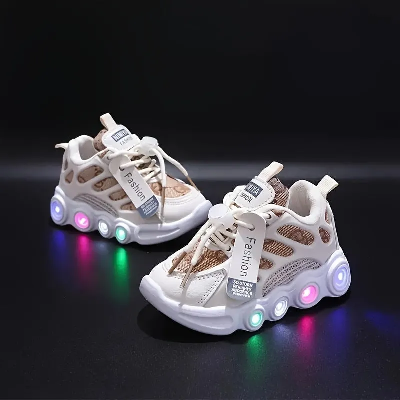 [Fast Arrival] Stylish LED Light Up Sneakers - Breathable, Non-Slip, Low-Top Running Shoes for 5-11 Years Girls/Boys - Perfect for All Seasons, Casual Comfortable Wear