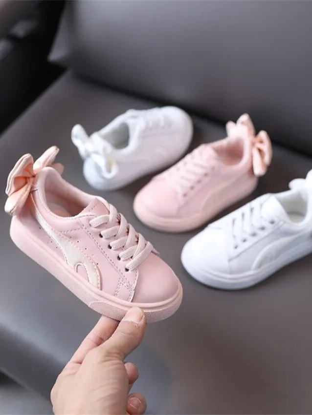 Girls Little Bow Sneakers By Liv and Mia