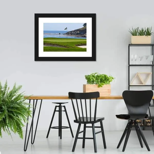 Golf Course & Ocean Canvas Wall Art